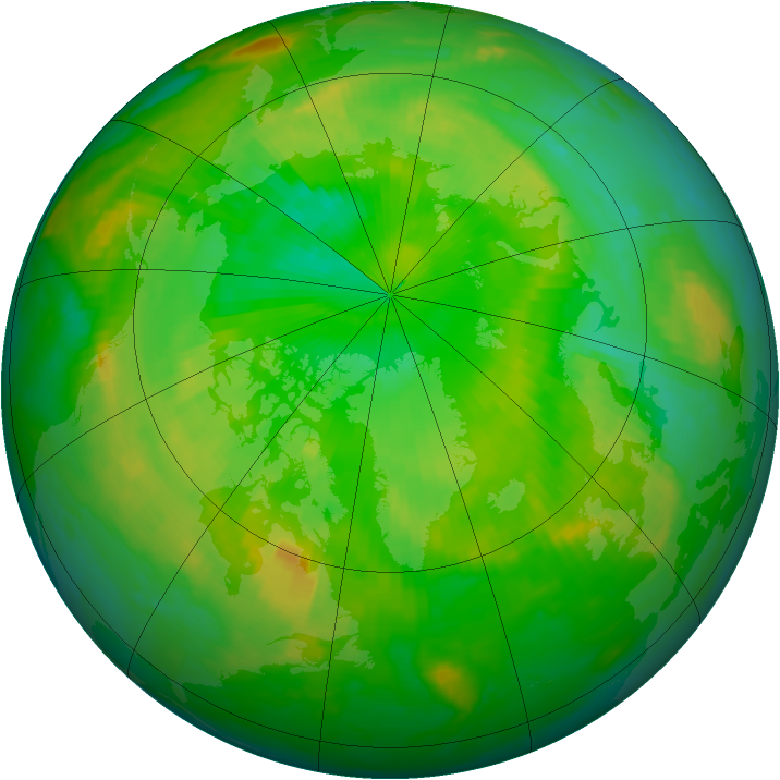 Arctic ozone map for 23 June 2000